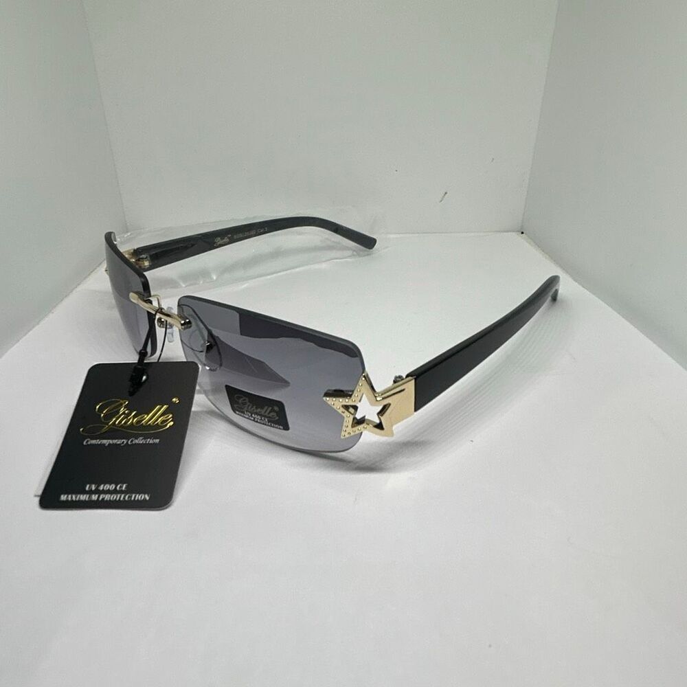 Giselle Rimless Star Accent UV400 Fashion Sunglasses – New with Tags
